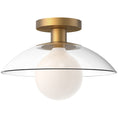 Load image into Gallery viewer, Francesca Semi Flush Mount - Aged Gold Finish