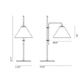 Load image into Gallery viewer, Funiculi Fabric Shade Table Lamp - Diagram