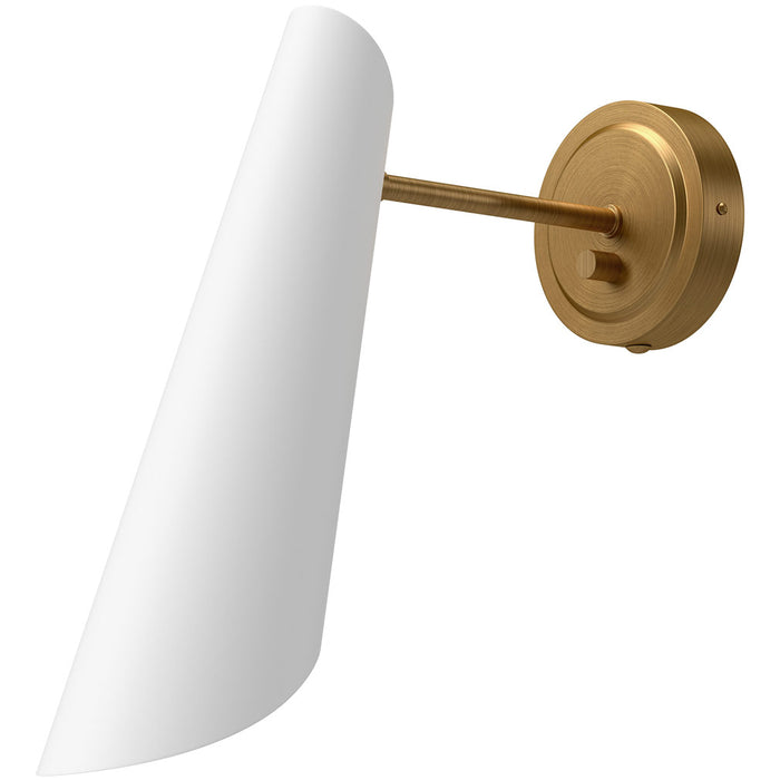 Gabriel Wall Sconce - White Black/Aged Gold Finish