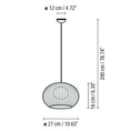 Load image into Gallery viewer, Garota 01 Outdoor Pendant Light - Diagram