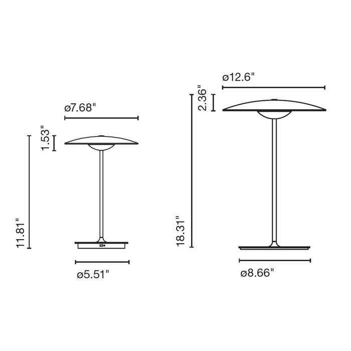 Ginger LED Table Lamp - Diagram