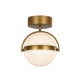 Load image into Gallery viewer, Globo LED Semi-Flushmount - Satin Gold Finish