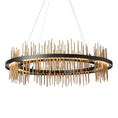 Load image into Gallery viewer, Gossamer Circular LED Pendant - Black/Gold Finish