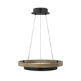Load image into Gallery viewer, Grace 24" Chandelier - Matte Black/Weathered Oak