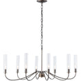 Load image into Gallery viewer, Grace 8 Arm Chandelier - Dark Smoke