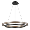 Load image into Gallery viewer, Grace 36" Chandelier - Matte Black/Weathered Oak