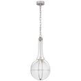 Load image into Gallery viewer, Gracie Medium Captured Globe Pendant - Polished Nickel