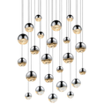 Load image into Gallery viewer, Grapes 24 Assorted Light LED Round Multipoint Chandelier - Polished Chrome Finish