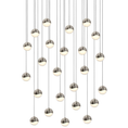 Load image into Gallery viewer, Grapes 24 Small Light LED Round Multipoint Chandelier - Satin Nickel Finish