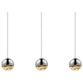 Load image into Gallery viewer, Grapes 3 Light LED Rectangular Multipoint Pendant - Polished Chrome/Clear Crystal/Large