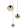 Load image into Gallery viewer, Grapes 3 Assorted Light Round Assorted LED Pendant - Polished Chrome