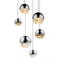 Load image into Gallery viewer, Grapes 6 Assorted Light Round Assorted LED Pendant - Polished Chrome