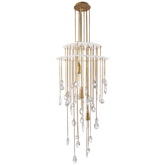 Hailee Small Sculpted Chandelier - Natural Brass