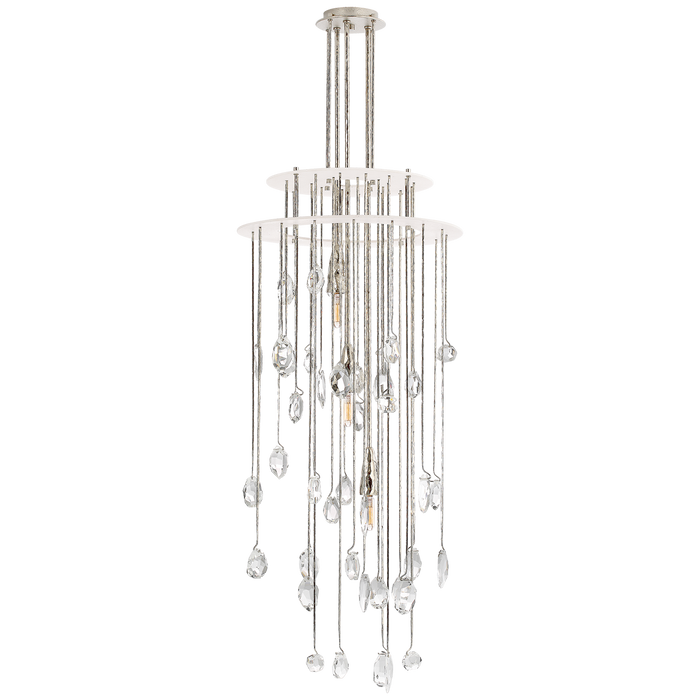 Hailee Small Sculpted Chandelier - Polished Nickel