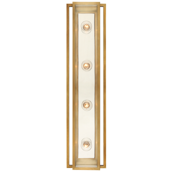Halle 30" Vanity Light - Hand-Rubbed Antique Brass/Polished Nickel Finish