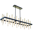 Load image into Gallery viewer, Harmonix Linear Chandelier - Black/Aged Brass Finish