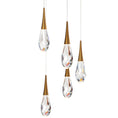 Load image into Gallery viewer, Hibiscus LED 5-Light Pendant - Aged Brass Finish