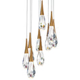 Load image into Gallery viewer, Hibiscus LED 9-Light Pendant - Aged Brass Finish