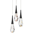 Load image into Gallery viewer, Hibiscus LED 3-Light Pendant - Black Finish