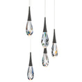 Load image into Gallery viewer, Hibiscus LED 5-Light Pendant - Black Finish