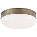 Load image into Gallery viewer, Hicks Medium Flush Mount - Antique Nickel Finish