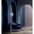 Load image into Gallery viewer, Horo Floor Lamp - Brushed Brass Finish with Light Blue Glass