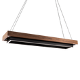 Load image into Gallery viewer, Hustler Linear Pendant - Black/Dark Walnut