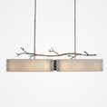 Load image into Gallery viewer, Ironwood Linear Suspension Light - Satin Nickel/Ivory Wisp