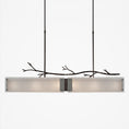 Load image into Gallery viewer, Ironwood Linear Suspension Light - Gunmetal/Frosted Granite