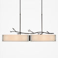 Load image into Gallery viewer, Ironwood Linear Suspension Light - Gunmetal/Ivory Wisp