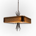 Load image into Gallery viewer, Ironwood Square Chandelier - Oiled Rubbed Bronze/Bronze Granite