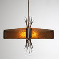 Load image into Gallery viewer, Ironwood Square Chandelier - Satin Nickel/Bronze Granite