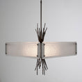 Load image into Gallery viewer, Ironwood Square Chandelier - Gunmetal/Frosted Granite