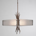 Load image into Gallery viewer, Ironwood Square Chandelier - Oiled Rubbed Bronze/Frosted Granite