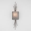Load image into Gallery viewer, Ironwood Thistle Glass Wall Sconce - Satin Nickel/Smoke Granite