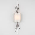 Load image into Gallery viewer, Ironwood Thistle Glass Wall Sconce - Satin Nickel/Frosted Granite