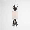 Load image into Gallery viewer, Ironwood Thistle Pendant Light - Gunmetal/Ivory Wisp
