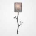 Load image into Gallery viewer, Ironwood Twig Glass Wall Sconce - Satin Nickel/Smoke Granite