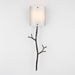 Ironwood Twig Glass Wall Sconce - Gunmetal/Frosted Granite