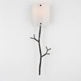 Load image into Gallery viewer, Ironwood Twig Glass Wall Sconce - Gunmetal/Ivory Wisp