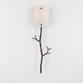 Load image into Gallery viewer, Ironwood Twig Glass Wall Sconce - Oiled Rubbed Bronze/Ivory Wisp