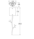 Load image into Gallery viewer, Ironwood Twig Linen Wall Sconce - Diagram