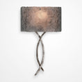 Load image into Gallery viewer, Ironwood Twist Glass Wall Sconce - Satin Nickel/Smoke Granite