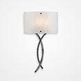 Load image into Gallery viewer, Ironwood Twist Glass Wall Sconce - Gunmetal/Frosted Granite