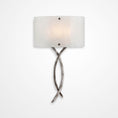 Load image into Gallery viewer, Ironwood Twist Glass Wall Sconce - Satin Nickel/Frosted Granite