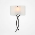 Load image into Gallery viewer, Ironwood Twist Glass Wall Sconce - Gunmetal/Ivory Wisp