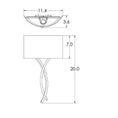 Load image into Gallery viewer, Ironwood Twist Glass Wall Sconce - Diagram