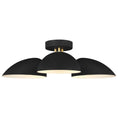 Load image into Gallery viewer, Jane Semi-Flush Mount - Midnight Black/Burnished Brass Finish