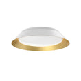 Load image into Gallery viewer, Jasper Small LED Flushmount - White/Gold Finish