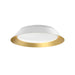 Jasper Small LED Flushmount - White/Gold Finish